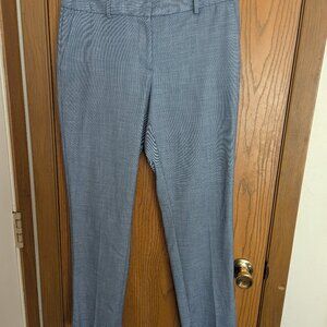 Talbots Hampshire Ankle Dress  Pants Flat Front Chambray Blue/Gray-Women's 4